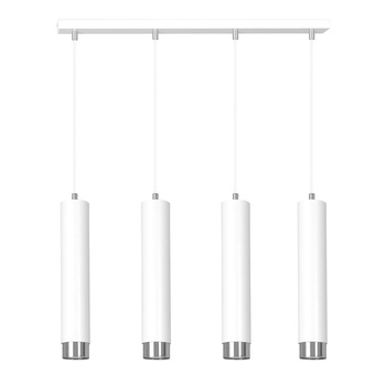 Białe tuby dodatki chrom lampa do salonu 4x30W 641/4 KIBO 4