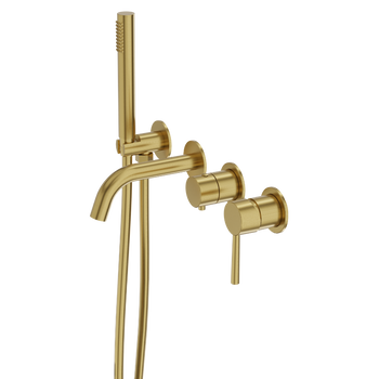 Bateria wannowa podtynkowa 4- otworowa Orion Brushed Gold