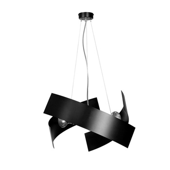 Lampa wisząca z kloszem czarny metal 3x60W 585/2 MODO
