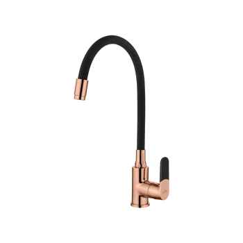 BATERIA ZLEWOZMYWAKOWA MAGIC Z ELAST WYLEWKĄ, KOLOR CZARNY/ROSE GOLD