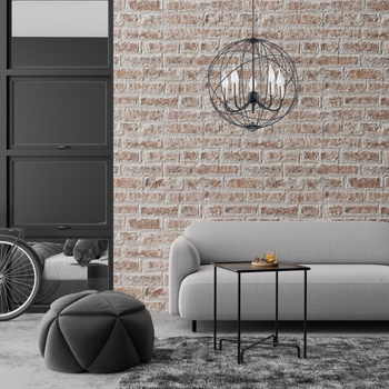 Lampa wisząca czarna sfera Nosferatu 5xE14