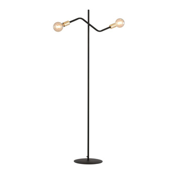 Nowoczesna lampa podłogowa czarny/złoty BOLT 1125/LP2