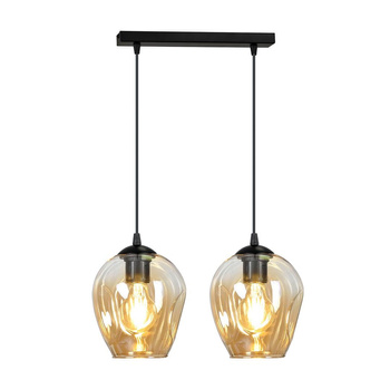 Żyrandol lampa klosze szklane miodowe 2x60W 677/2 ISTAR 2