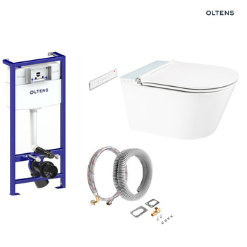 Zestaw Oltens Triberg Smart Frisk stelaż z miską myjącą i zestawem podłączeniowym 58310000