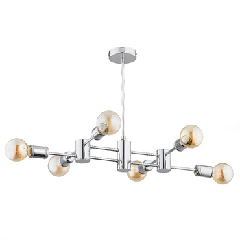 Lampa sufitowa nowoczesna chrom Sole 6xE27
