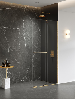 Walk-in 100x200 – Złoty, szkło 8 mm (EXK-7636-WU) | New Trendy