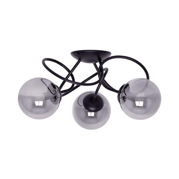 Stylowa lampa sufitowa z grafitowymi kloszami K-5116 z serii RUBI