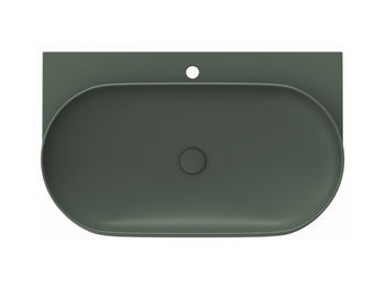 Ravak Umywalka ceramiczna Ravak cienkościenna Yard 80 cm z otworem Grey Green XJX08280000