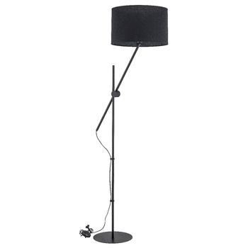 Klasyczna lampa stojąca LORA 9260 z abażurem CZARNA