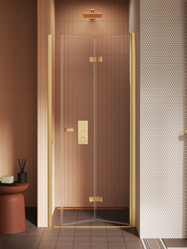 Drzwi wnękowe 100x195 – Złoty, szkło 6 mm (D-0756A) | New Trendy