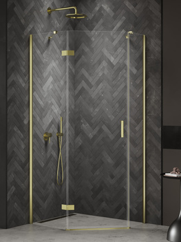 Kabina prysznicowa 100x80x200 – Złoty, szkło 6 mm (K-4586) | New Trendy