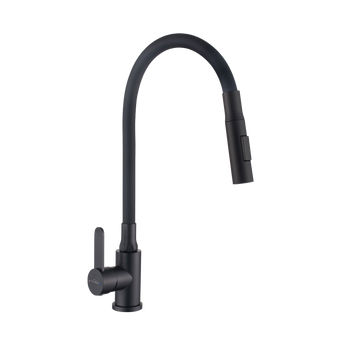 BATERIA ZLEWOZMYWAKOWA DALIS Z RUCHOMĄ 2F WYLEWKĄ, CZARNA