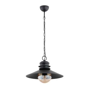 Rozłożysta lampa wisząca HOLLY DUO 61340 z kloszem CZARNA