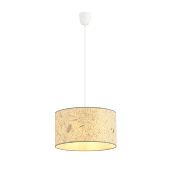 Biała lampa wisząca z jasnym kloszem ASTON 1150/1