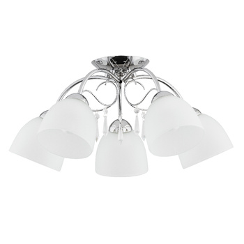 Elegancki żyrandol 5-punktowy NATA 27715 SREBRNY