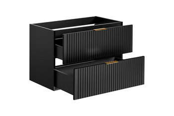 Szafka łazienkowa Comad 80cm 2 szuflady Czarny Mat – ADEL BLACK 82-80-B-2S