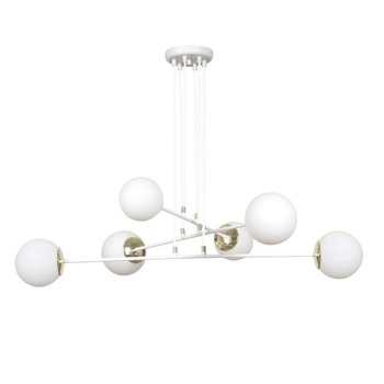 Biała lampa wisząca z dużym gwintem 6x40W 967/6 OGNIS 6