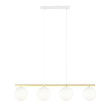 Biała lampa wisząca Art déco EMIBIG 1255/4