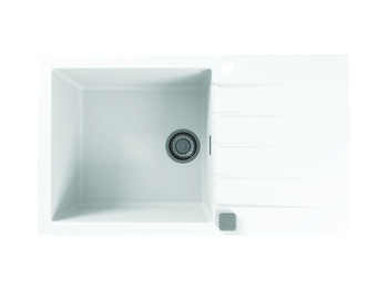 Zlewozmywak wpuszczany CADIT 40 biały 86 x 50 cm + syfon POP-UP 3 1/2 1132027