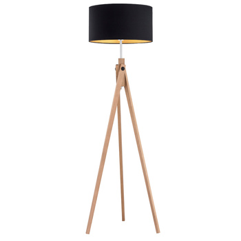 Drewniana lampa stojąca ANGEL 9281 z abażurem