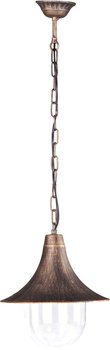 Wisząca lampa zewnętrzna K-8126 czarna/złota z serii BOSTON