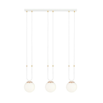 Lampa wisząca biała/złota szklane kule 3-punktowa GLAM 1115/3
