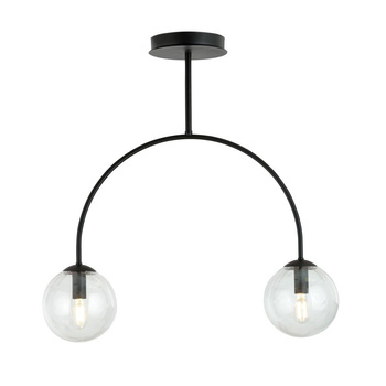 Żyrandol z dwoma kloszami ARCHI 2 BL TRANSPARENT 1286/2