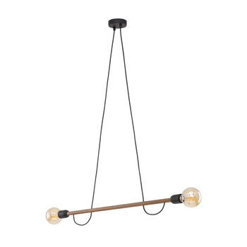 HELIX WOOD ORZECH lampa wisząca na linkach 2xE27 TK Lighting 4948