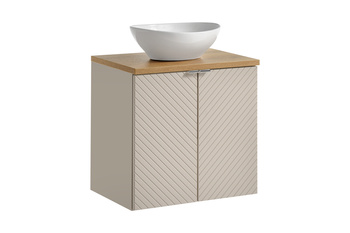 Zestaw meblowy 60cm z blatem i umywalką nablatową Lola Viva Cashmere – set-vic b oak 60cm d un lola gw