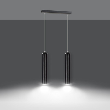 Lampa wisząca SPOT tuby 2x30W czarny 956/2 LUNA 2