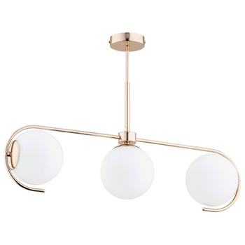 Złoty żyrandol ASTANA 63085  z podłużnym pierścieniem