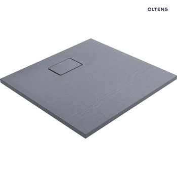 Oltens Bergytan brodzik 80x80 cm kwadratowy RockSurface szary beton 17100700