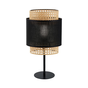 Nocna lampa rattanowa  E27 BOHO BLACK 5567