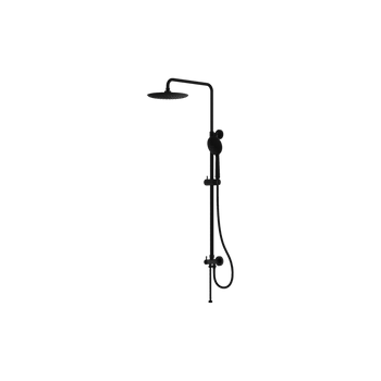 Zestaw prysznicowy z deszczownicą bez baterii Orion Matt Black