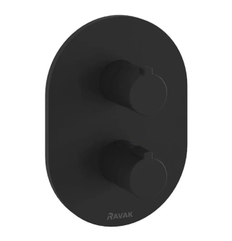 Ravak Bateria termostatyczna Ravak podtynkowa Chrome CR I 063.00BL 2-drożna z przełącznikiem czarny mat X070432