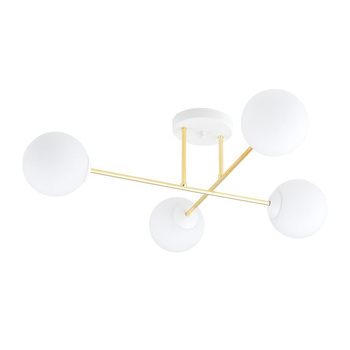 Lampa biała z czterema kloszami MAGNUM 4 WH OPAL 1234/4