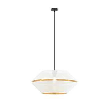 Wisząca lampa z abażurem 1xE27 MALIA 1 WHITE/GOLD 1184/1