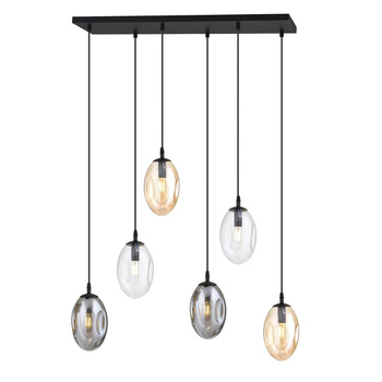 Lampa wisząca z estetycznymi kloszami ASTRAL 6 BL MIX 1268/6M1