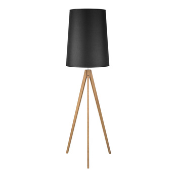 Lampa podłogowa trójnóg-nogi drewniane WALZ czarna 5599
