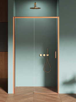 Drzwi wnękowe 140x200 – Miedziany, szkło 6 mm (D-0821A) | New Trendy