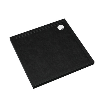 Brodzik akrylowy Sharper Black Stone 80x80x4,5 cm, kwadratowy | 3S.S1K-8080/C/ST