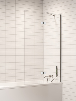 Parawan nawannowy 100x150 – Chrom, szkło 6 mm (P-0227) | New Trendy