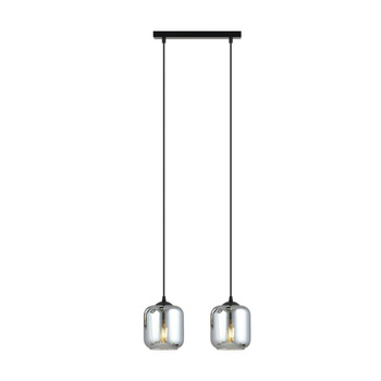 Lampa sufitowa, podwójny klosz, regulowana na linkach STORM 1176/2