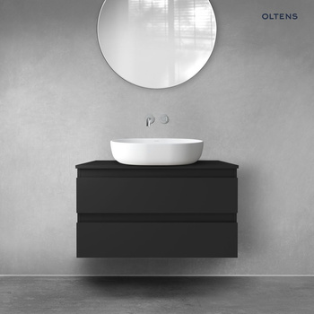 Oltens Vernal szafka 80 cm podumywalkowa wisząca czarny mat 60001300