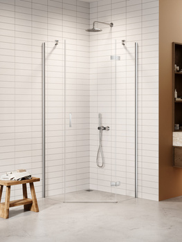 Kabina prysznicowa 80x80x200 – Chrom, szkło 6 mm (K-3685) | New Trendy
