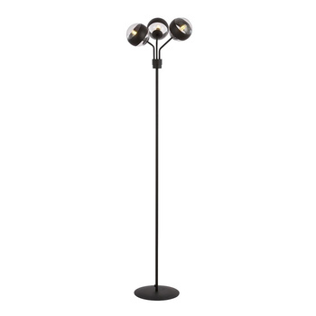 Nowoczesna lampa podłogowa, metal / szklany klosz NOVA 1139/LP3