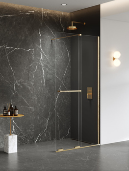 Walk-in 150x200 – Złoty, szkło 8 mm (EXK-7641) | New Trendy