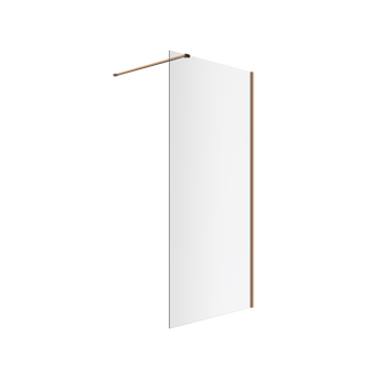 Vidoq walk-in ścianka prysznicowa prosta 90x200 cm, powłoka Clean Control, miedziany szczotkowany
