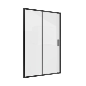 Drzwi prysznicowe przesuwne Ravak Blix Slim BLSDP2 120 czarne szkło transparent Ravak X0PMG0300Z1