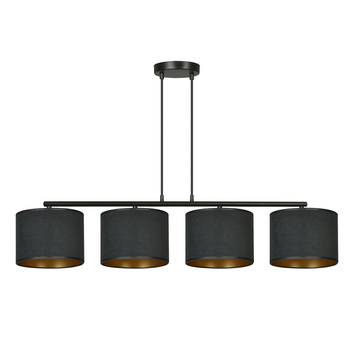 Lampa wisząca z abażurami 4x60W czarny/złoty 100cm 1054/4 HILDE 4